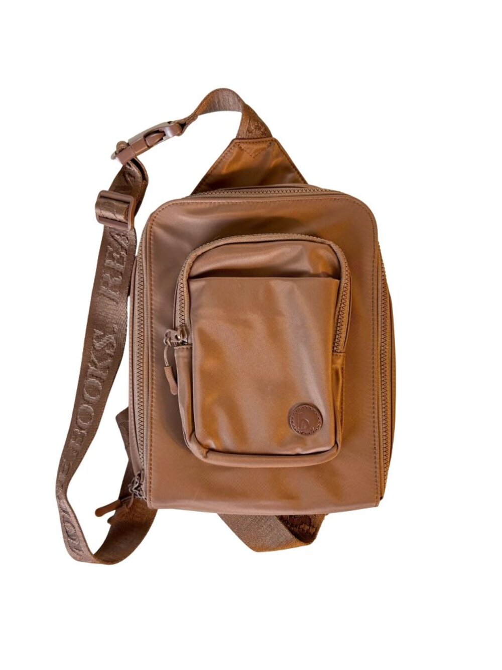 The Bookish Club Chocolate Brown Crossbody Bag Multi-Pocket Adjustable Strap EUC
